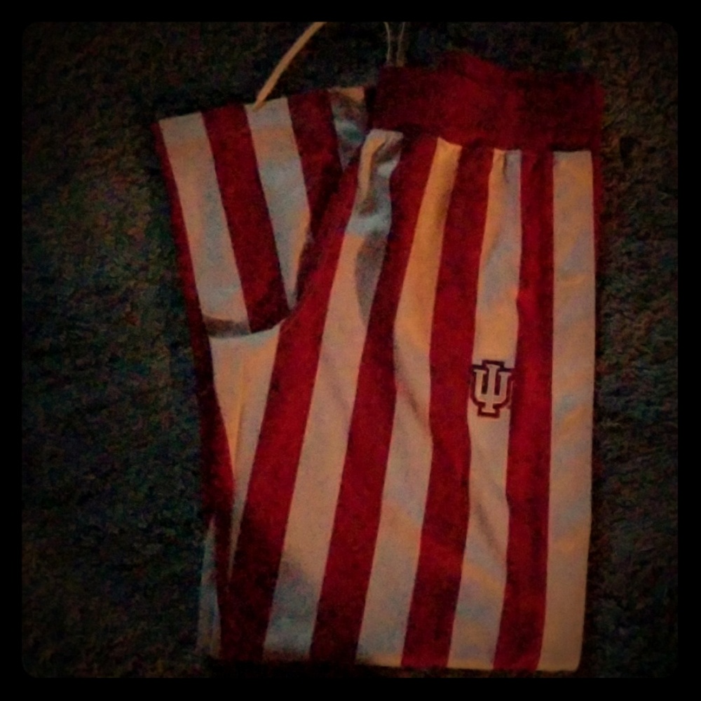 IU Adidas button up candy stripe pants